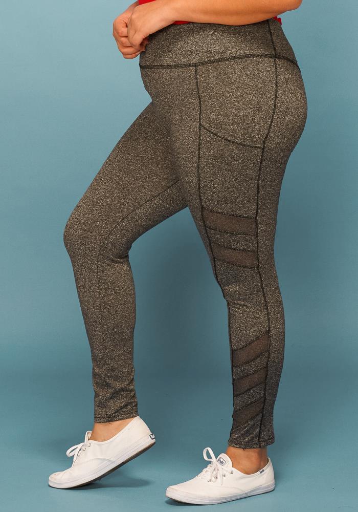 Plus Size Sheer Ruffle Mesh Net Casual Cover Pants Leggings 4 Colors 1X 2X 3X