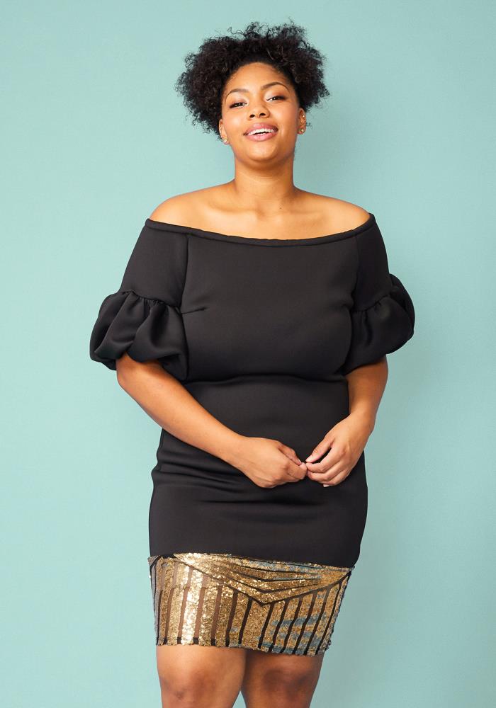 Puffy Hem Dress
