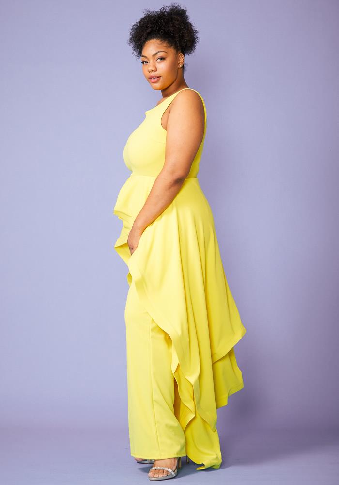 jumpsuit with cape skirt