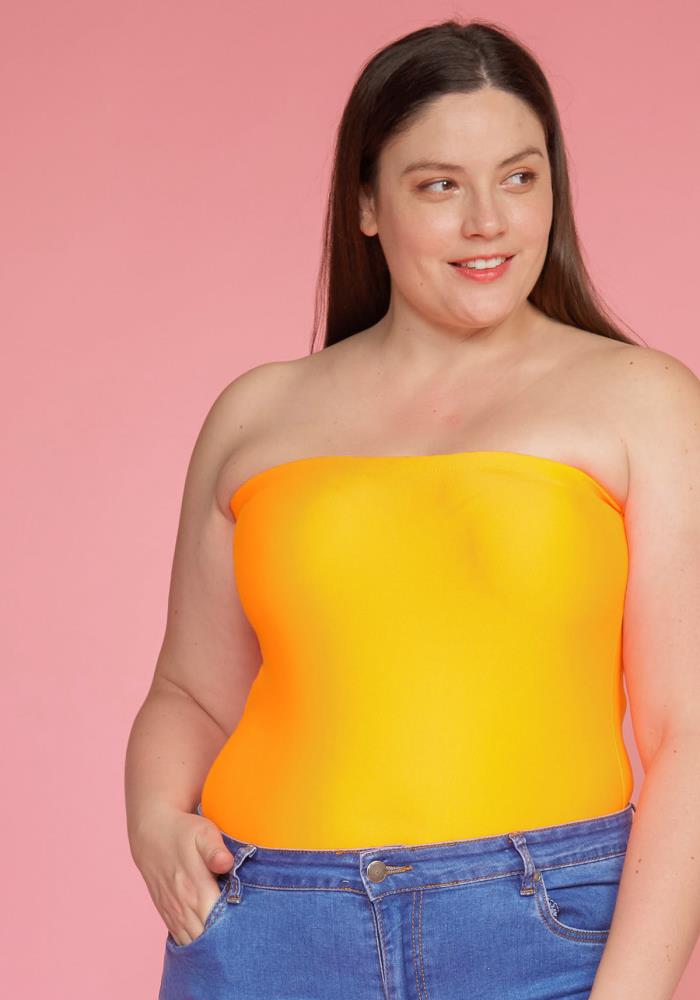 Plus size tube top bodysuit Clearance